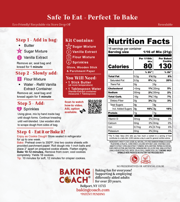 Birthday Sprinkle Cookie Dough Baking Activity Kit