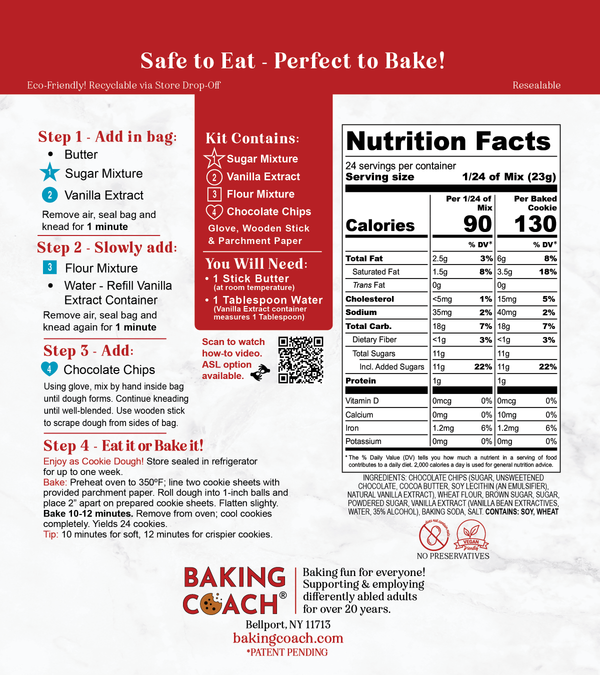 Chocolate Chip Cookie Dough Baking Activity Kit