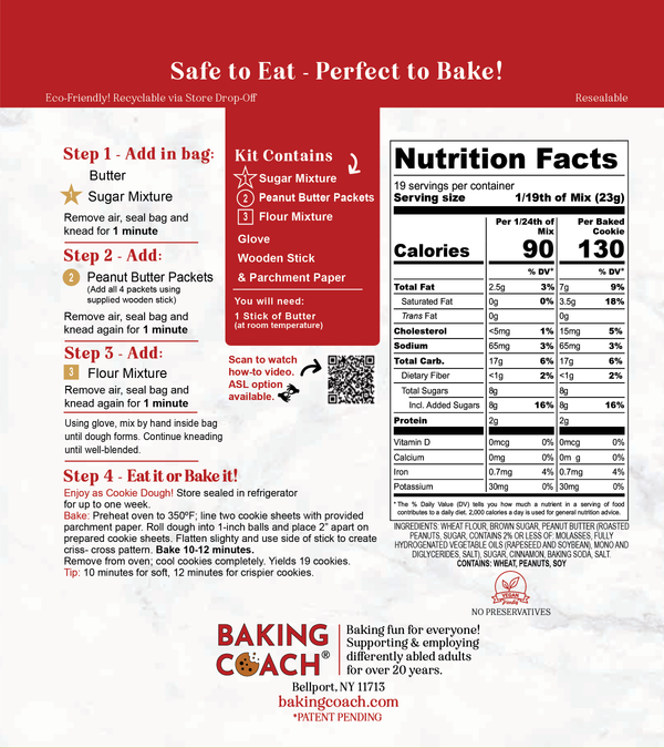 Peanut Butter Cookie Dough Baking Activity Kit