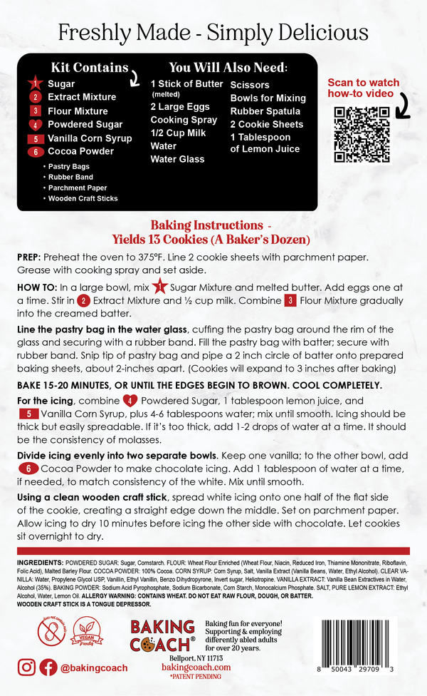 Black and White Cookies Baking Activity Kit