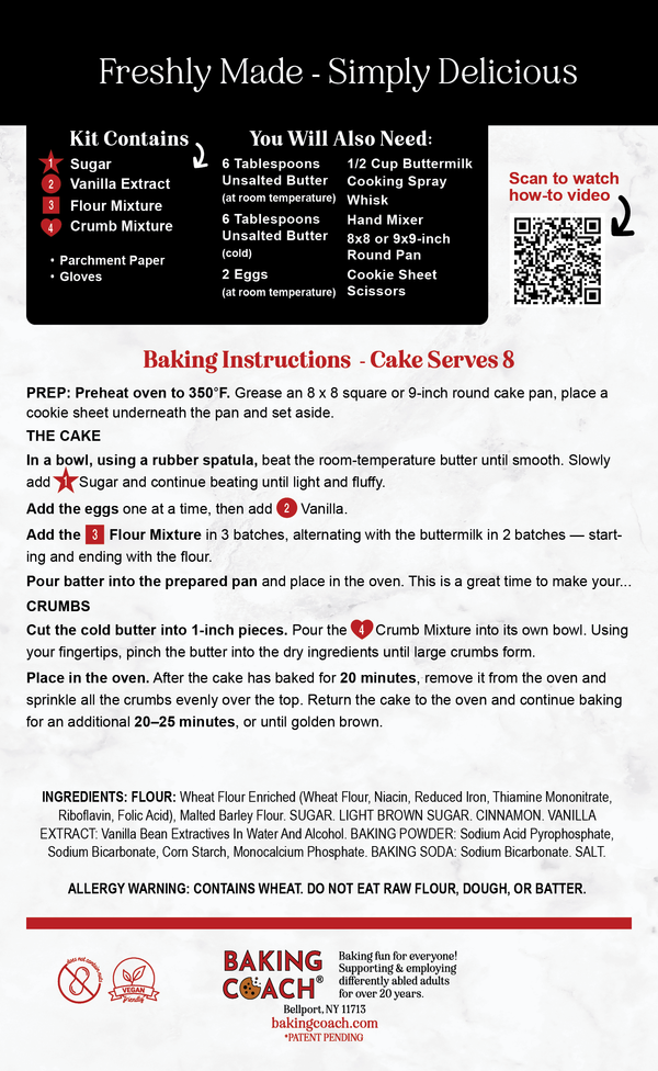 Not So Crummy Crumb Cake Baking Activity Kit