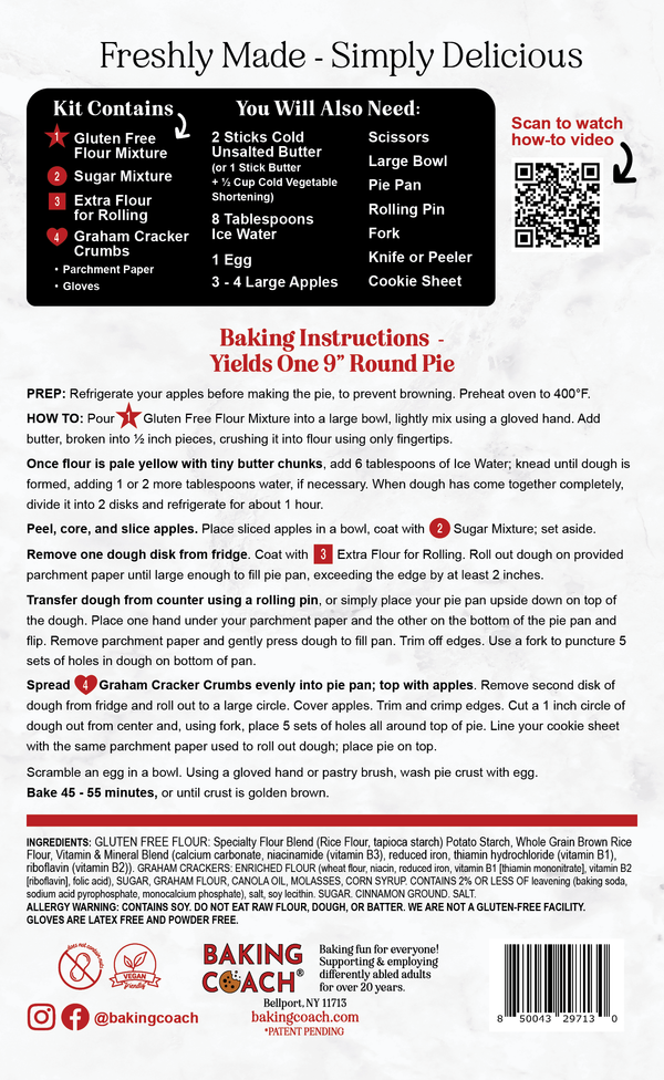 Gluten Free Apple Pie Baking Activity Kit