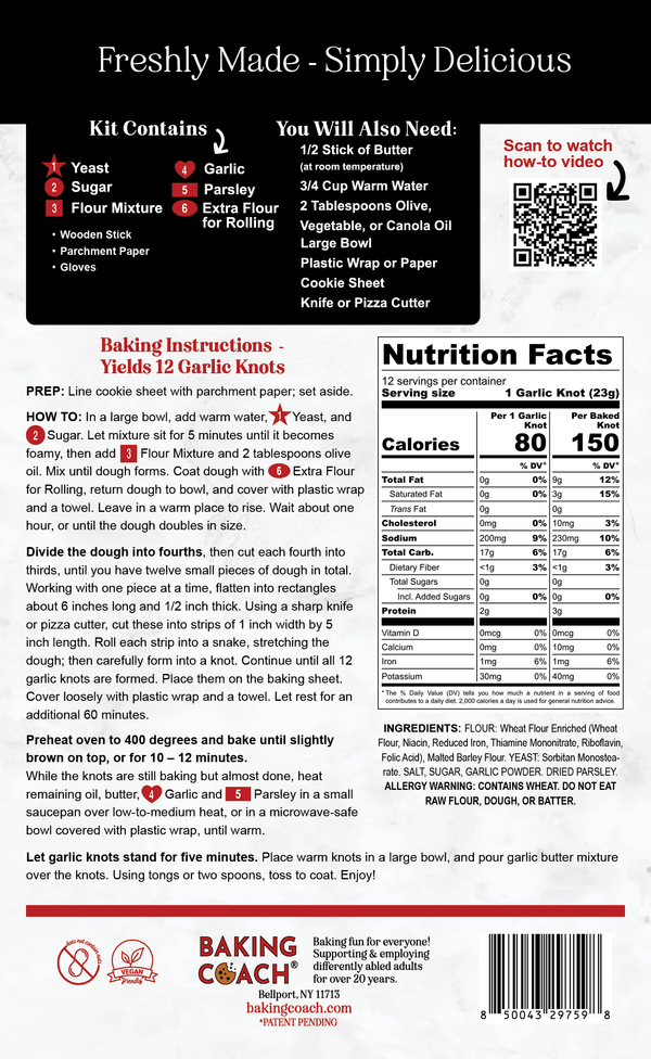 Garlic Knots Baking Activity Kit