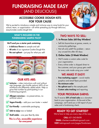 General fundraiser edible cookie dough 2025