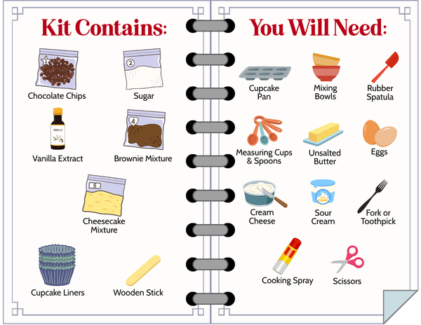 Cheesecake Brownie Cupcakes Baking Kit Activity Kit