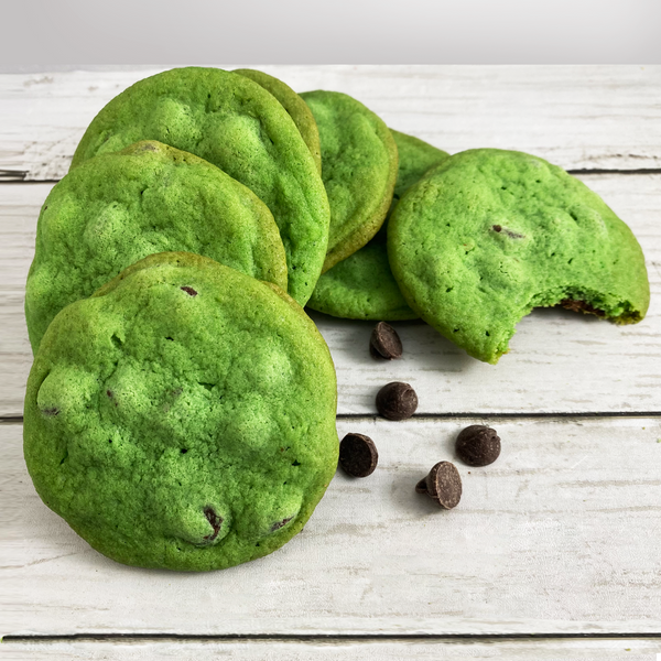 Minty Green Chocolate Chip Cookies - Ready To Eat