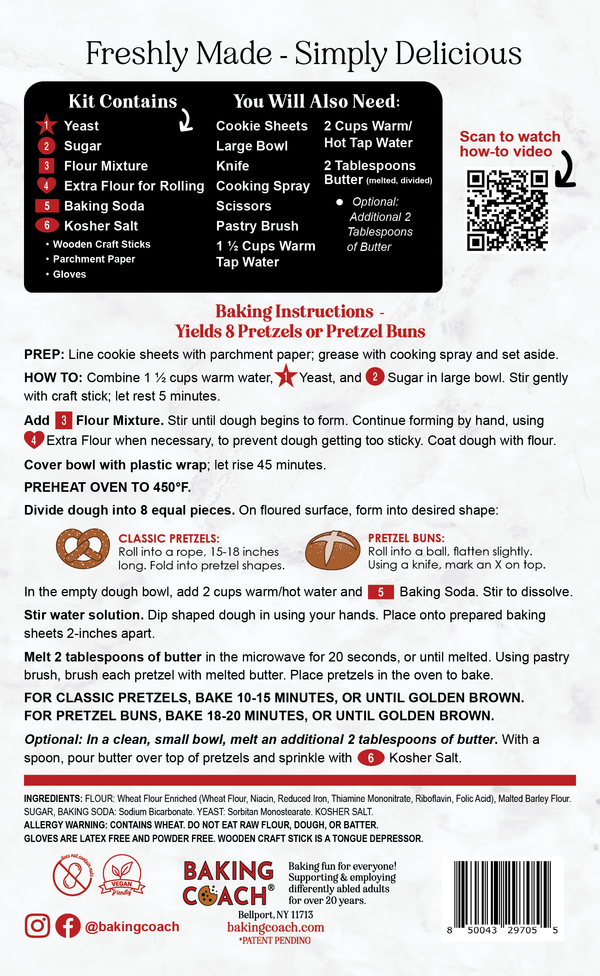 Pretzels or Pretzel Buns Baking Activity Kit