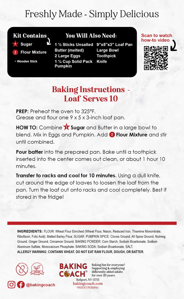 Pumpkin Bread Baking Activity Kit